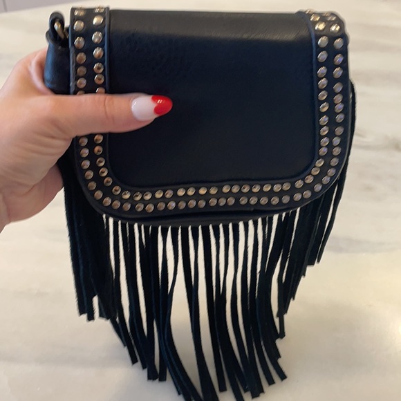 Vintage handbag with fringe. Adjustable and removable shoulder strap - Picture 11 of 11